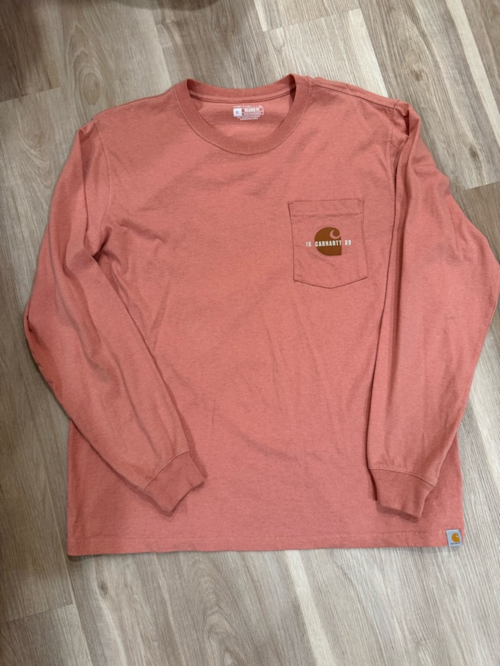 Carhartt Long Sleeve Pocket Tee - Dusty Coral